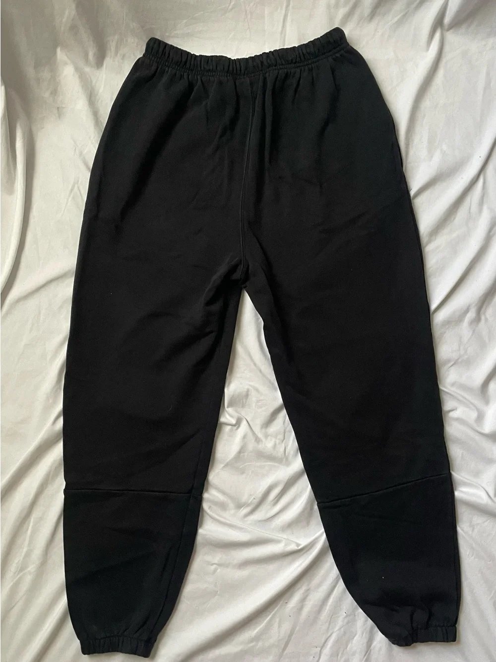 Jordan Air Vintage Sweatpants Black Fleece Joggers with White Jumpman